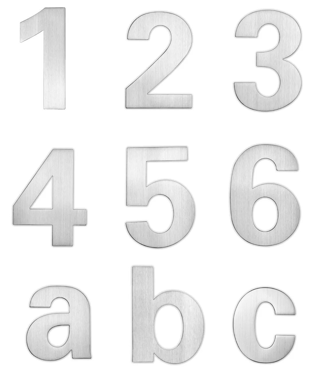 Edelstahl-Buchstabe a