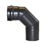 Pelletbogen 80 mm, 90&deg; o.T&uuml;r