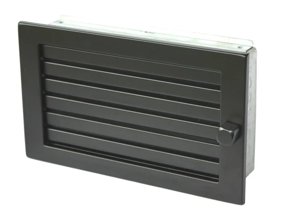 Luftein/-austrittsgitter schw.