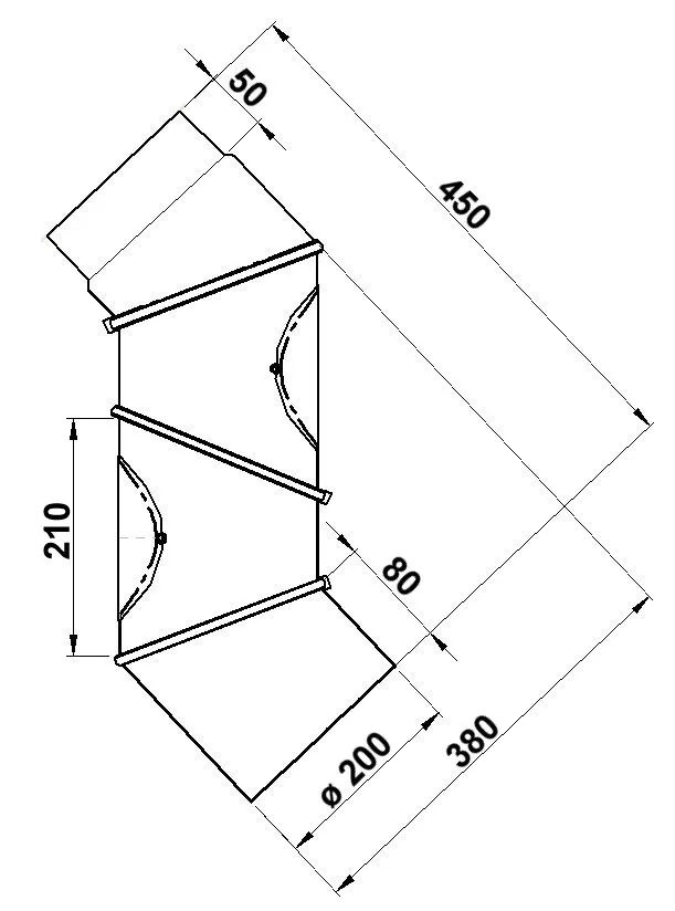 Universalrauchrohrbogen &oslash; 200