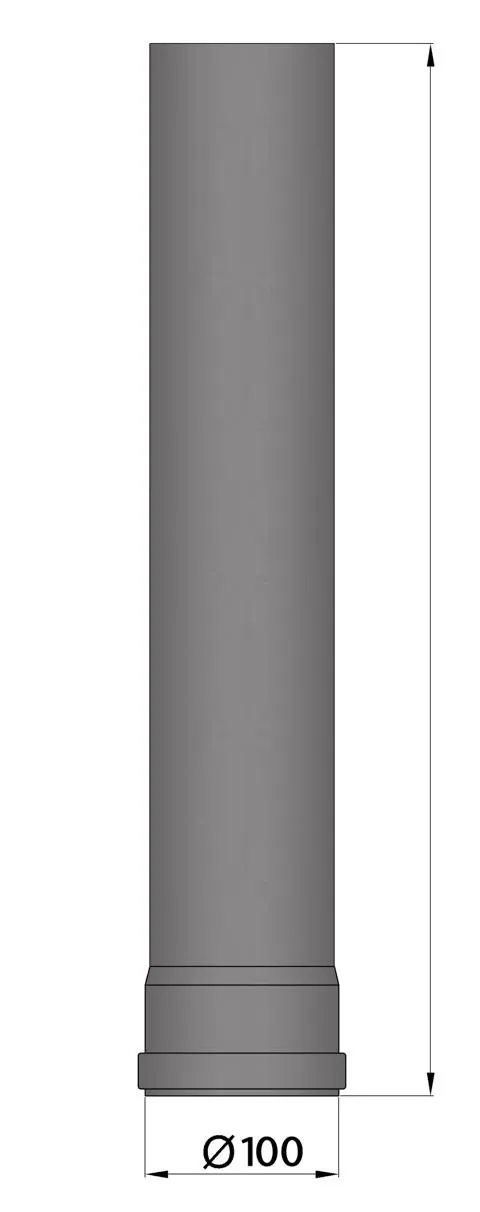 Pelletofenrohr 1000 mm lang