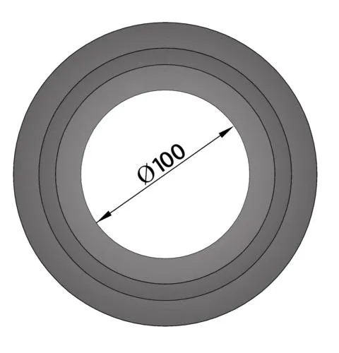 Pelletofenrohrrosette,100 mm &oslash;