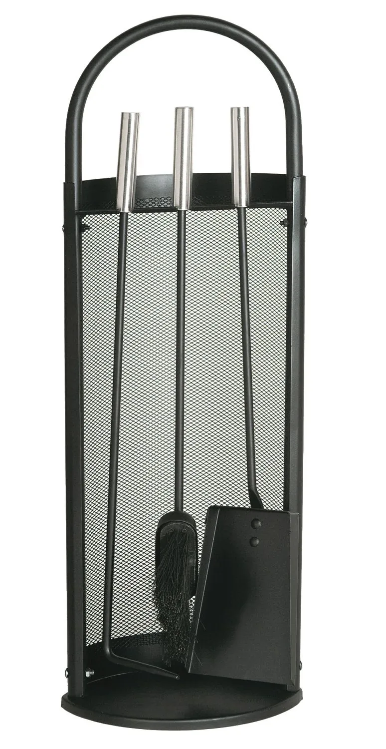 Kamingrt. 3-tlg., schwarz