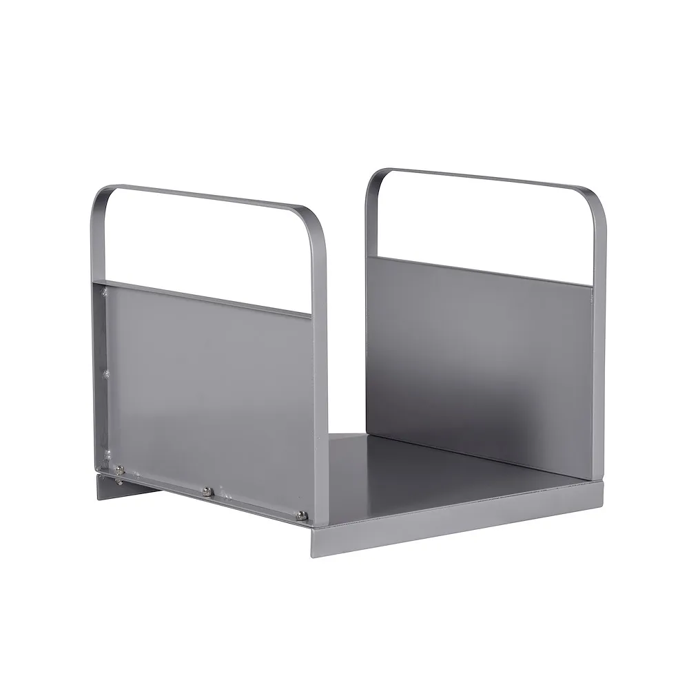 Holztrage, edelstahlfarben