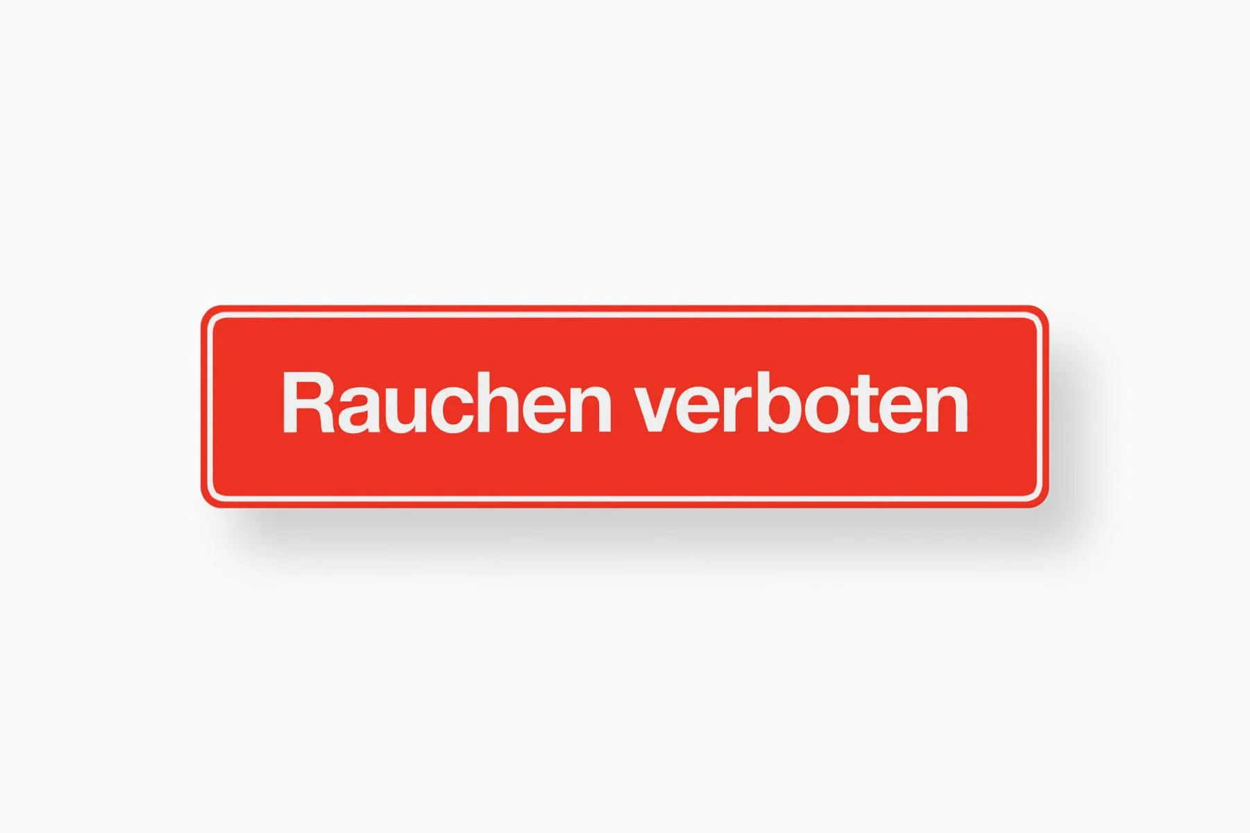 Schild Rauchen verboten, rot