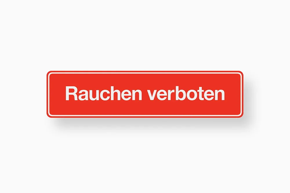 Schild Rauchen verboten, rot