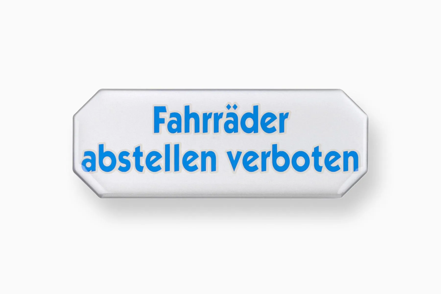 3-D Schild Fahrr&auml;der verboten