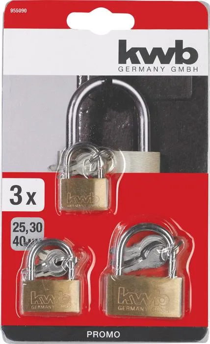 Vorhangschloss-Satz 3-tlg.