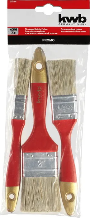 Flachpinsel-Set, 3-tlg.