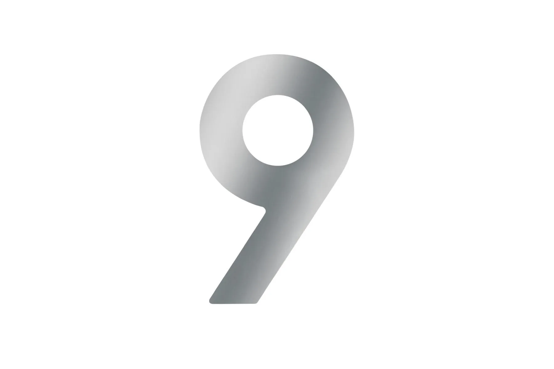 Hausnummer 120mm, Edelstahl, 9