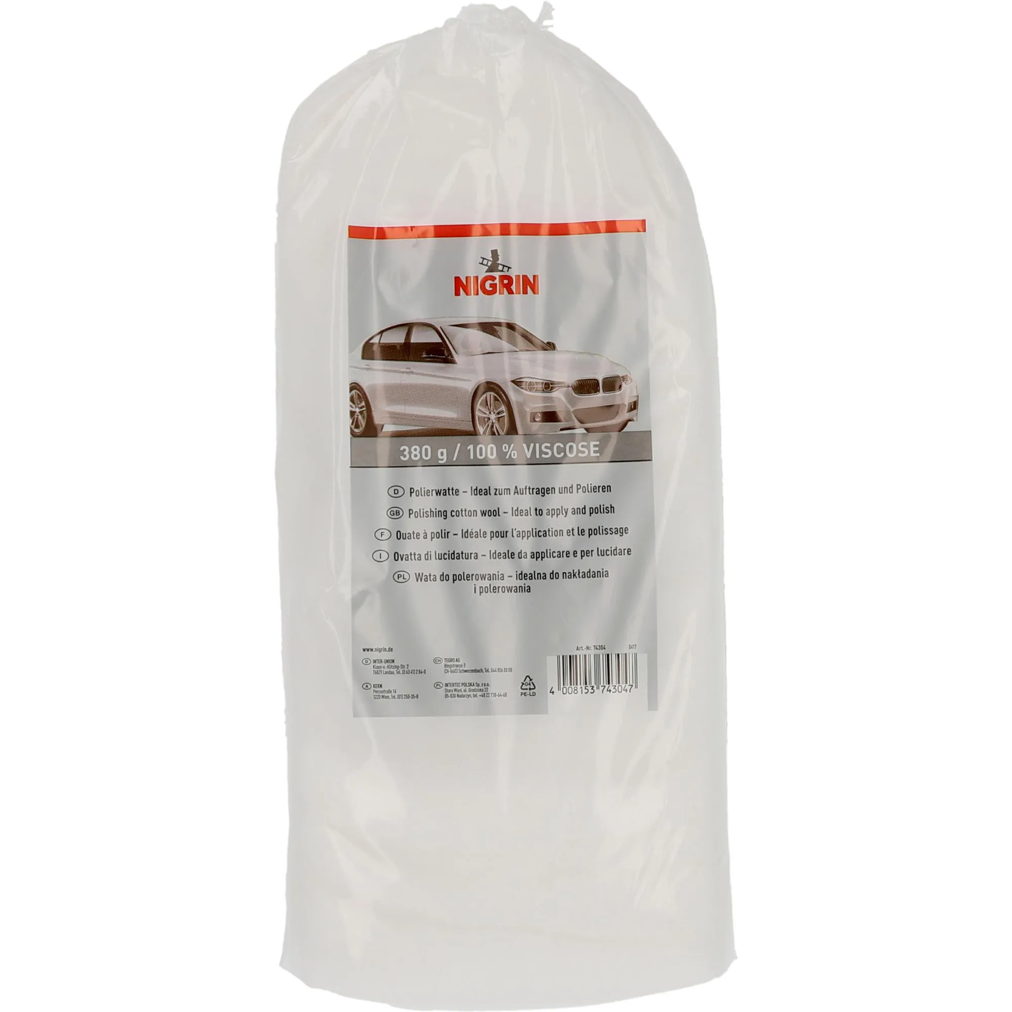 NIGRIN Polierwatte 380 Gramm