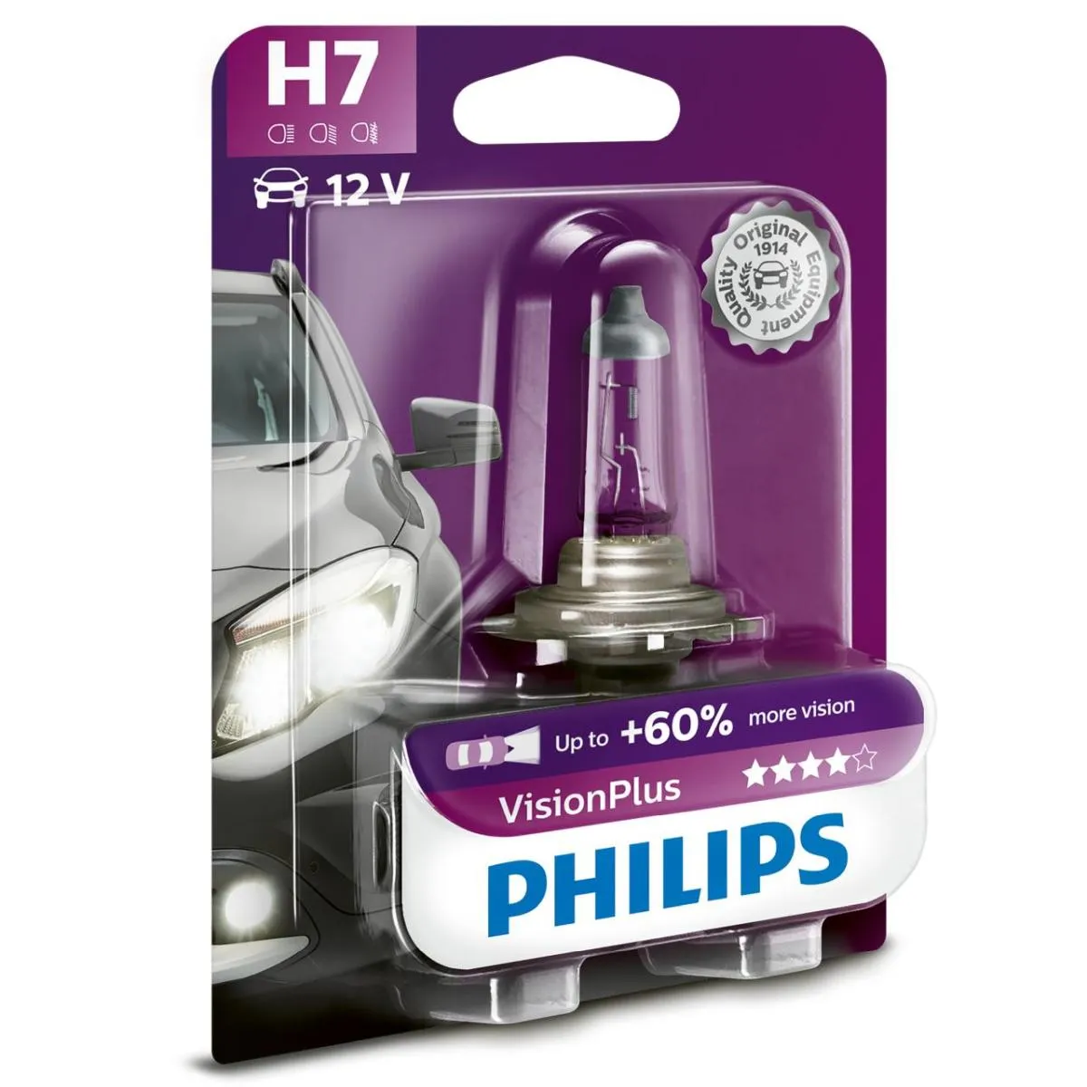 PHILIPS H7 12V VisionPlus 1-er