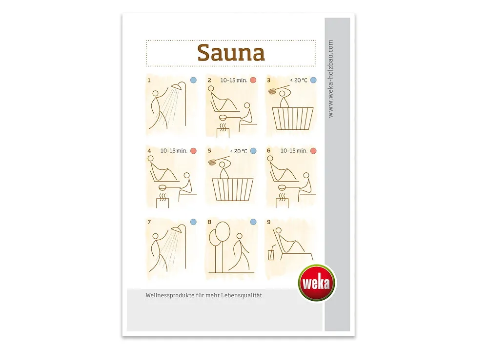 Sauna-Baderegeln auf
