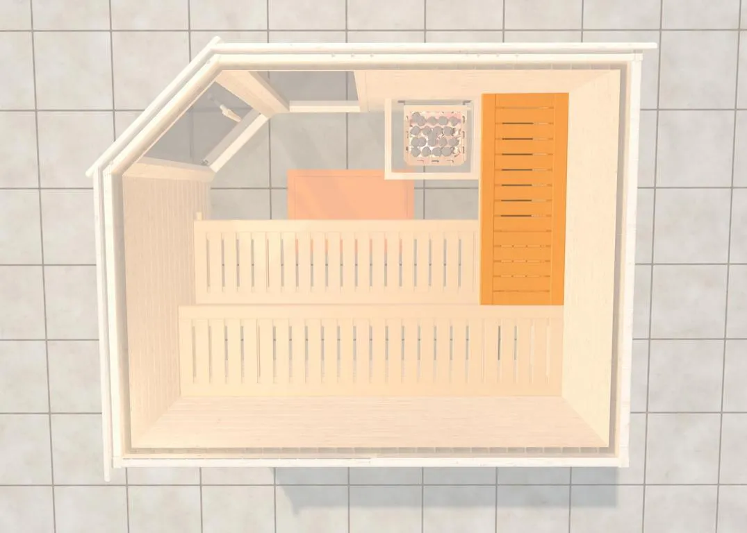 Sauna-Querliege 106cm