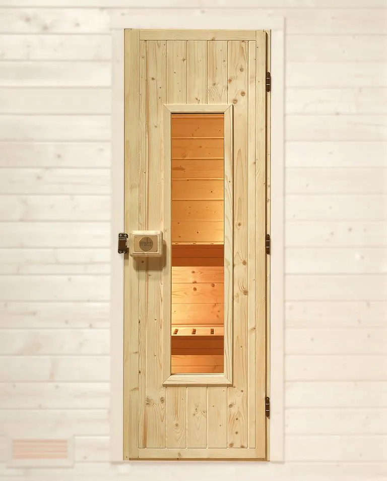 Massivholzt&uuml;r isol. mit Glas.