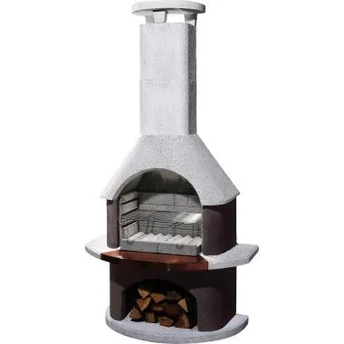 Grillkamin San Remo,braun/wei&szlig;