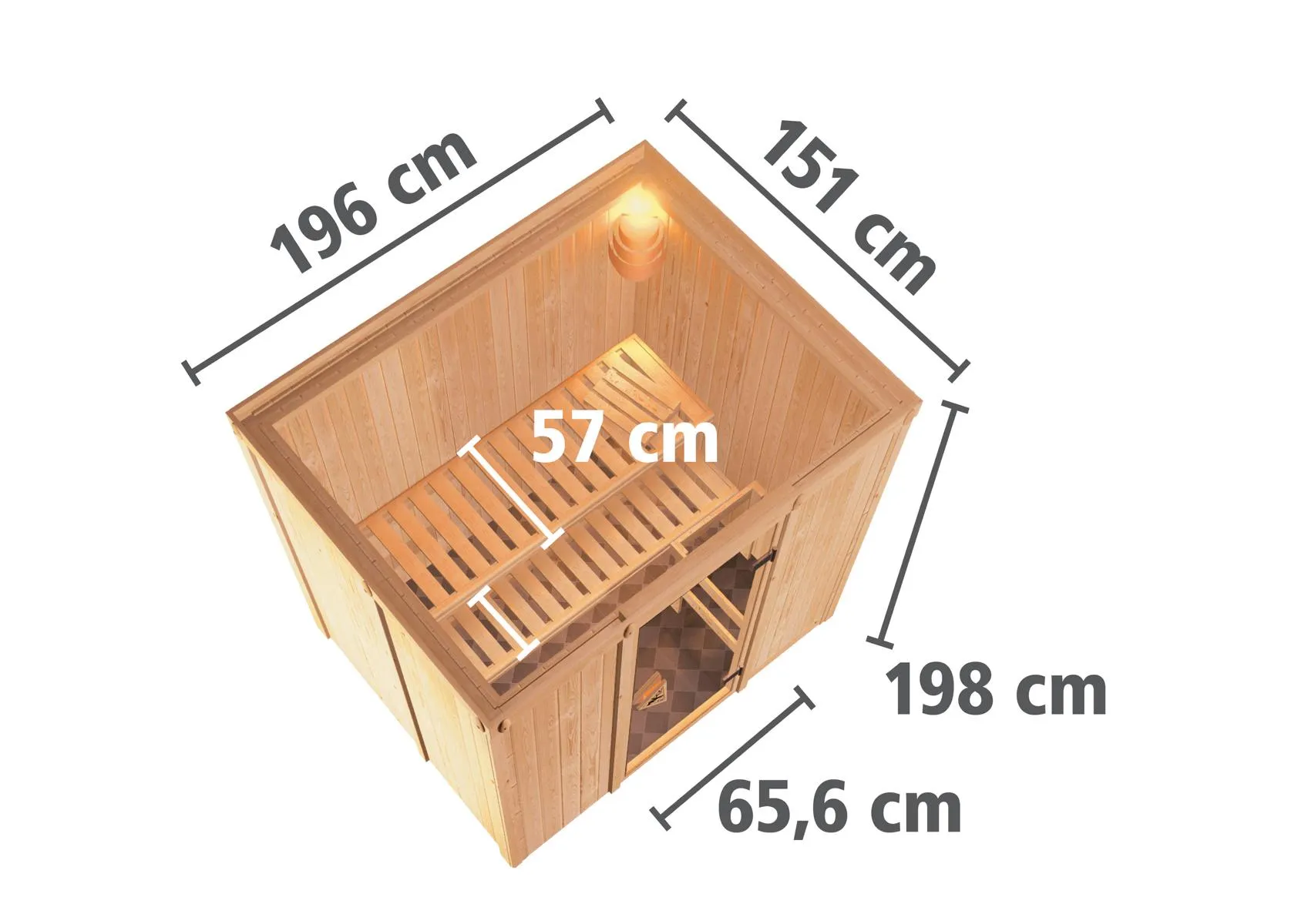 Sauna Bodin Front, o. Zub.