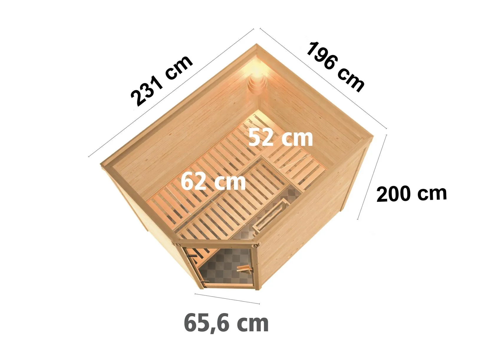 Sauna Sonara Front o. Zub.