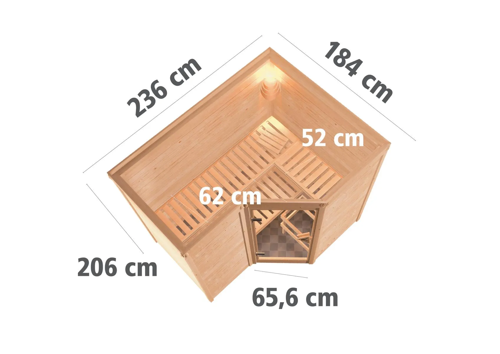 Sauna Sahib 2 Eck o. Zub.