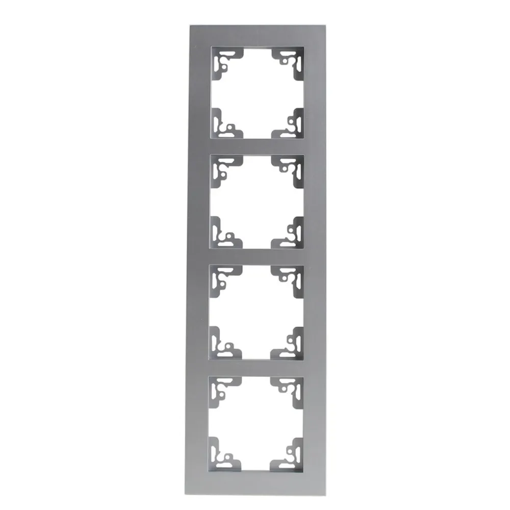 Abdeckrahmen 4-fach, silber