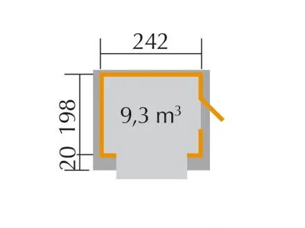 Verkaufshaus 19 mm, ohne Boden