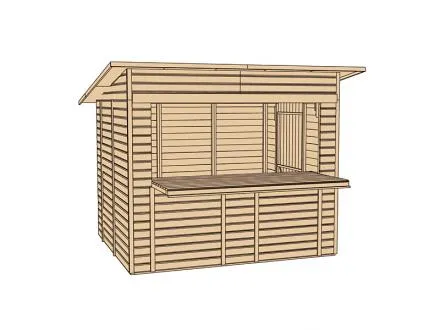 Verkaufshaus 19 mm, ohne Boden