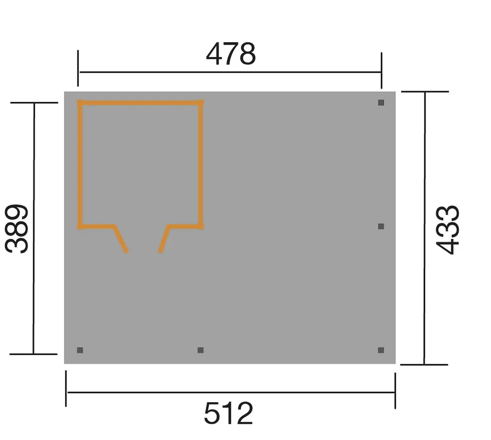 Carport 607 Gr. 1 inkl. GR
