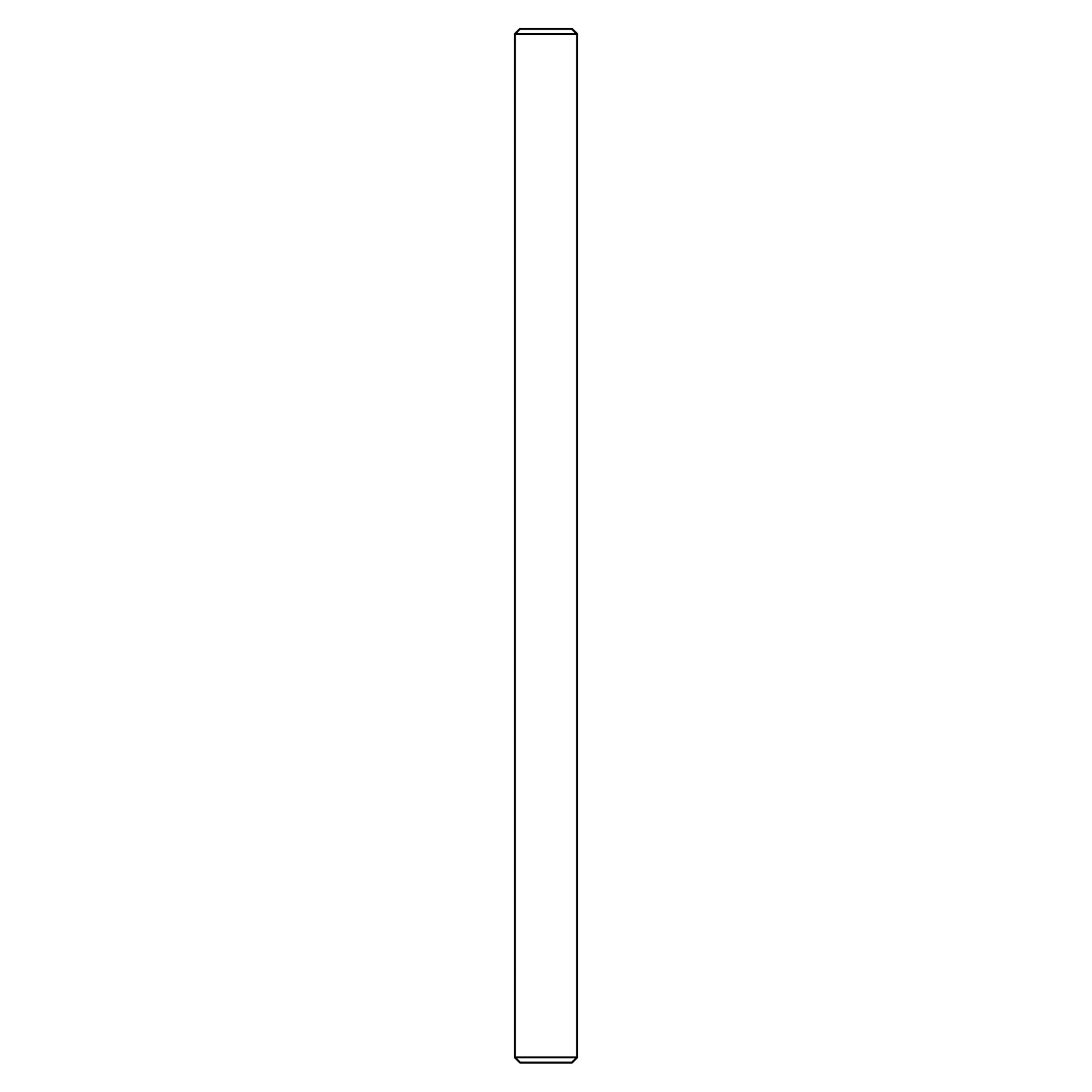 Palisaden, beidseitig gefast