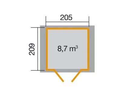 Gartenhaus 224 Gr.1, rot