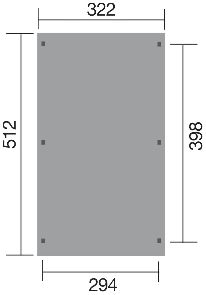 Flachdach-Carport 617 Gr. 1