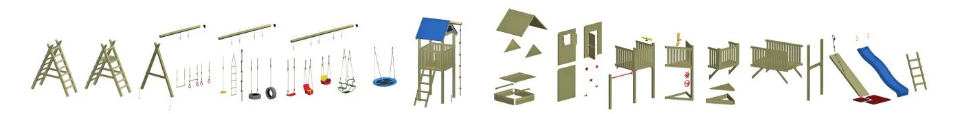 Multi-Play Schaukelsitz rot
