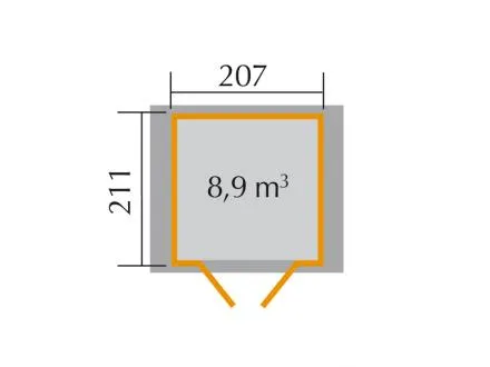 Gartenhaus 224 Gr.1, anthrazit