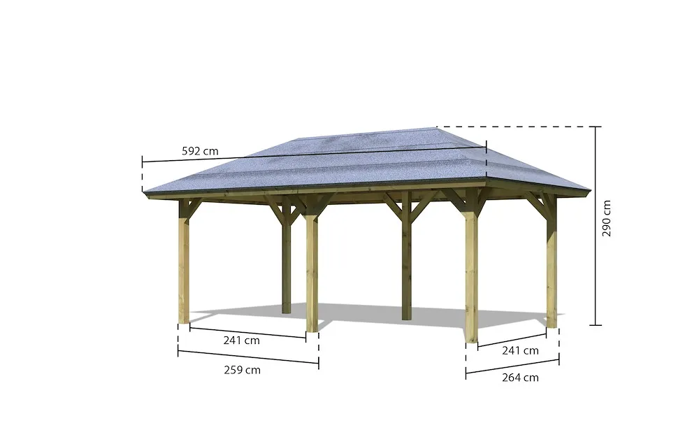 Pavillon Bergen 2, 265x517x290