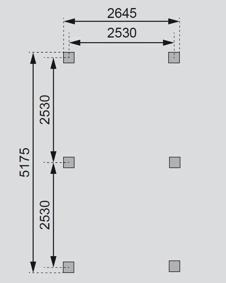 Pavillon Bergen 2, 265x517x290
