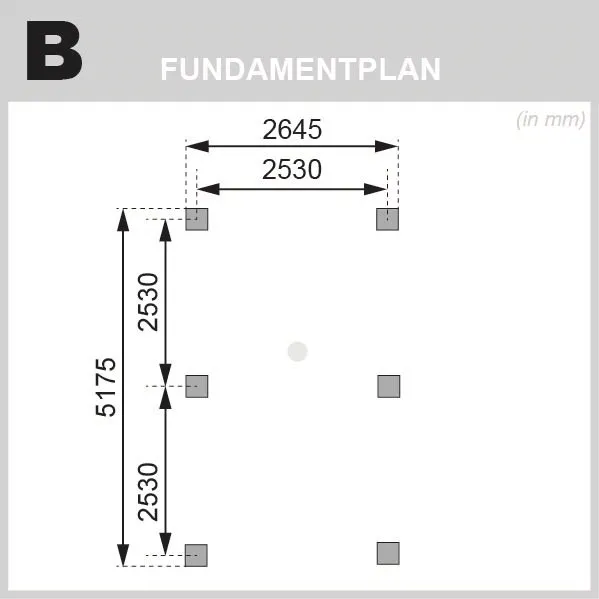 Pavillon Bergen 2, 265x517x290