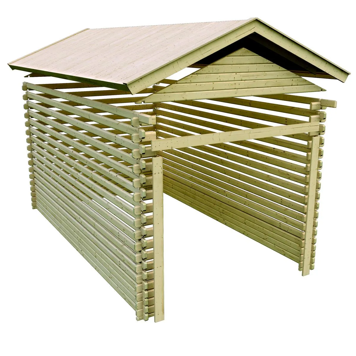 Blockhausgarage 40mm Satteld.