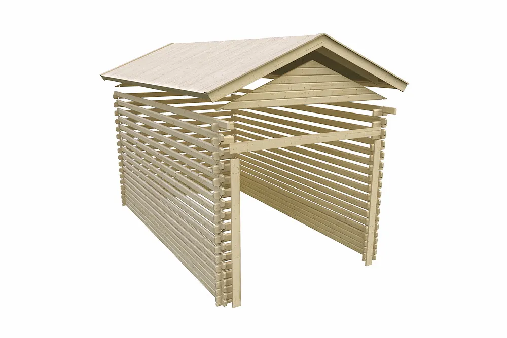 Blockhausgarage 40mm Satteld.