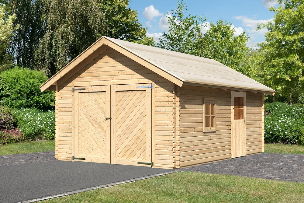 Blockhausgarage 40mm Satteld.