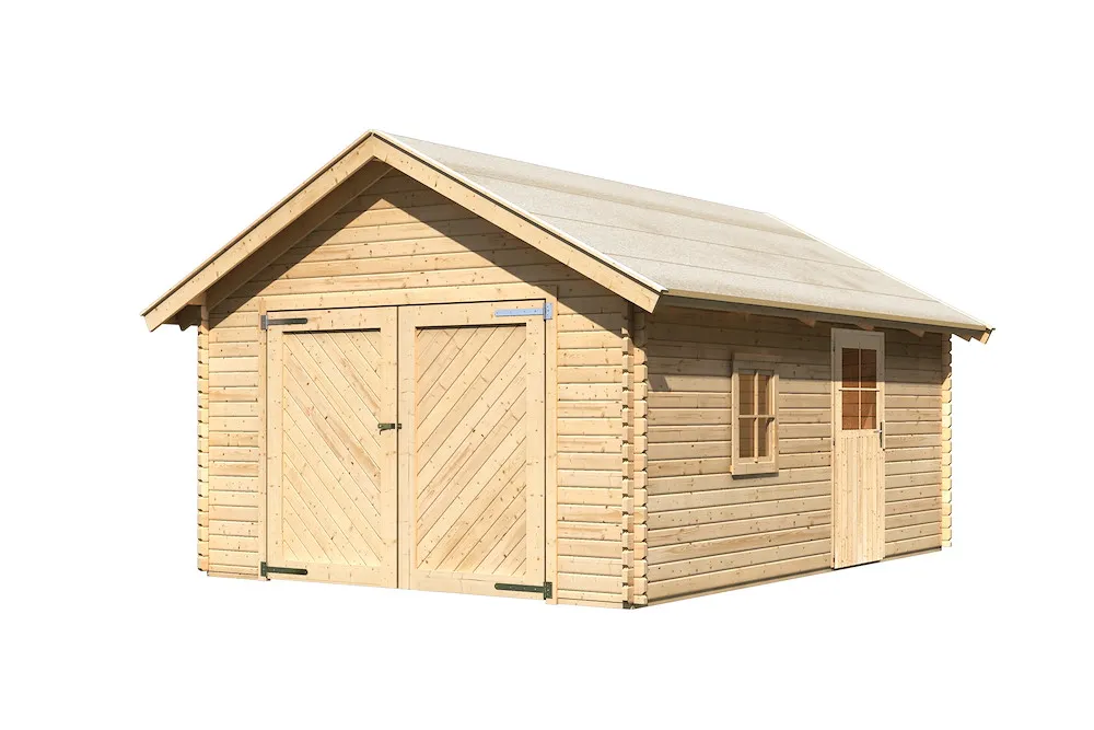 Blockhausgarage 40mm Satteld.