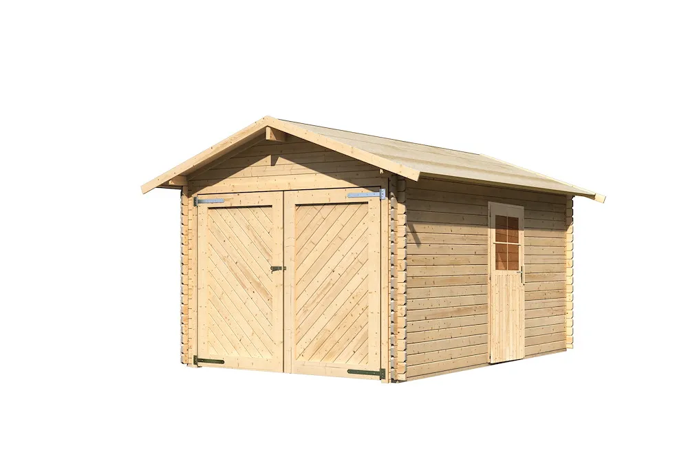 Blockbohlengarage 28mm