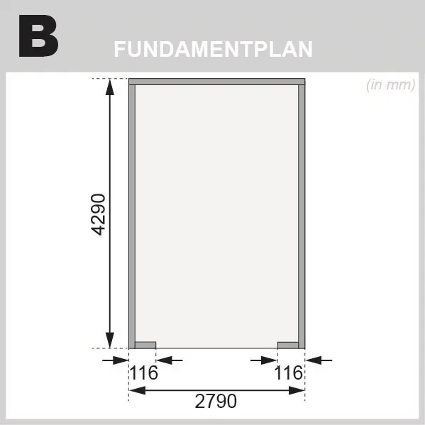 Blockbohlengarage 28mm