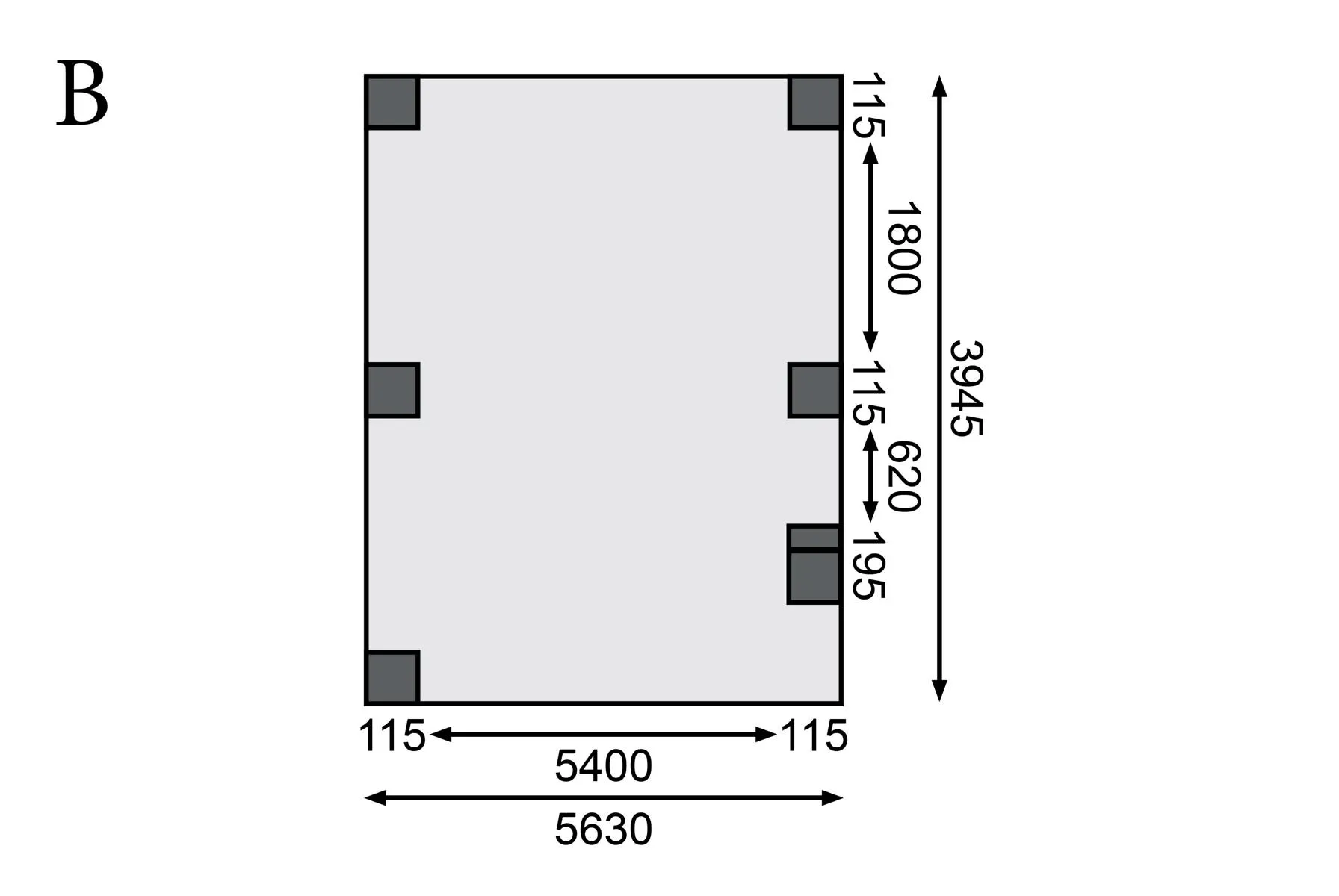 Carport doppelt Classic 1B