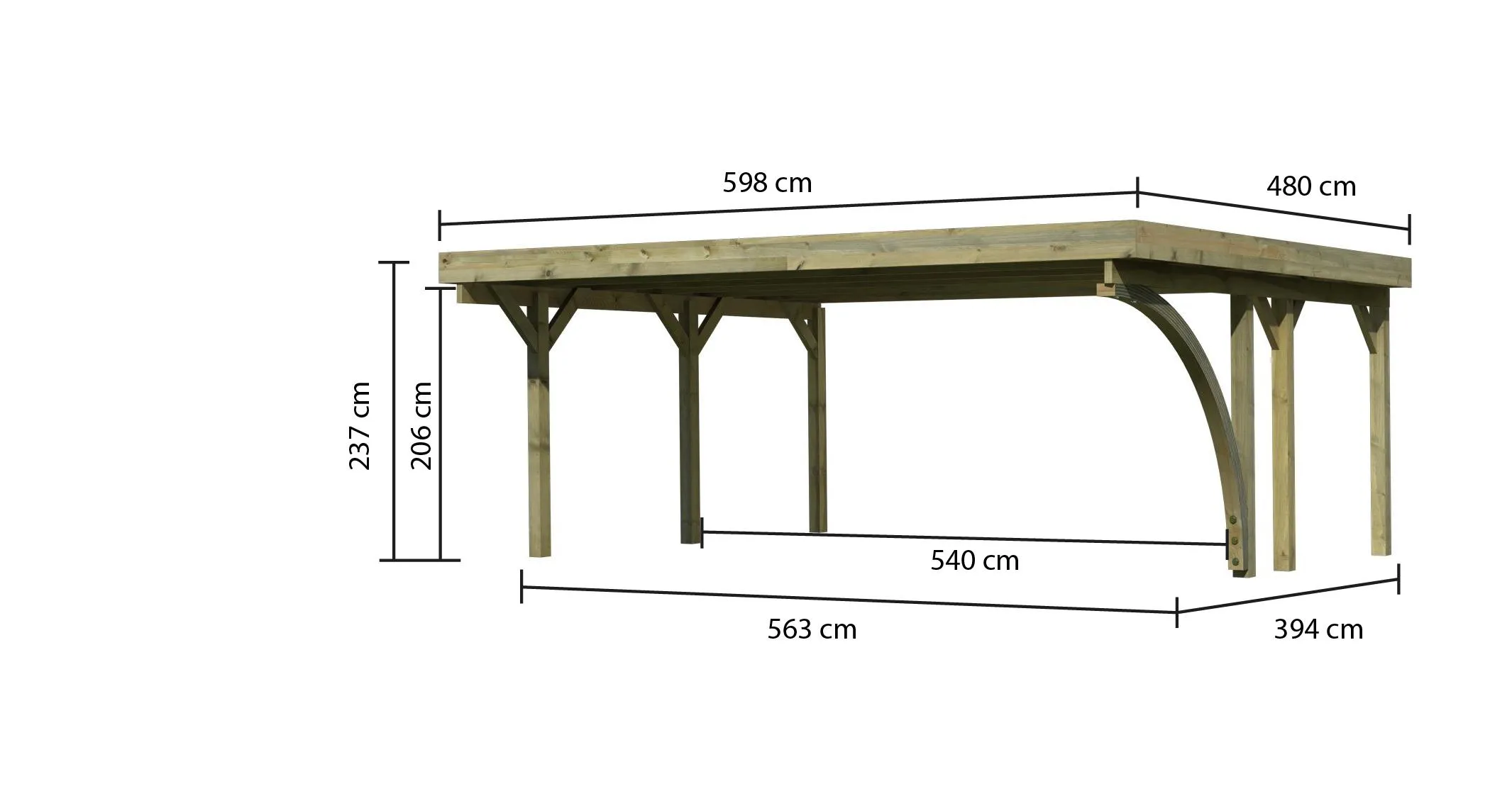 Carport doppelt Classic 1B