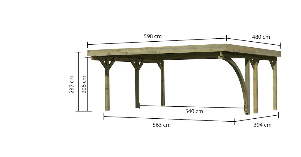 Carport doppelt Classic 1B