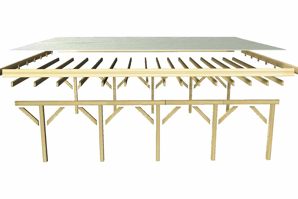 Carport doppelt Classic 1B
