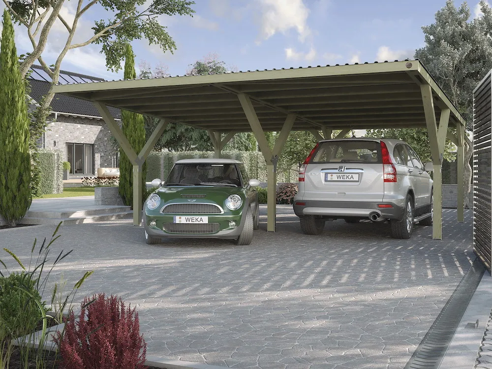 Y-Doppelcarport Duo, Stahldach