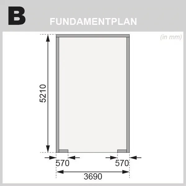 Blockhausgarage 40 mm mit Tor