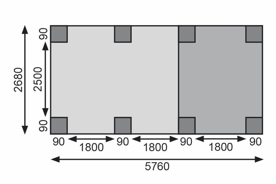 Carport doppelt Eco 2 B