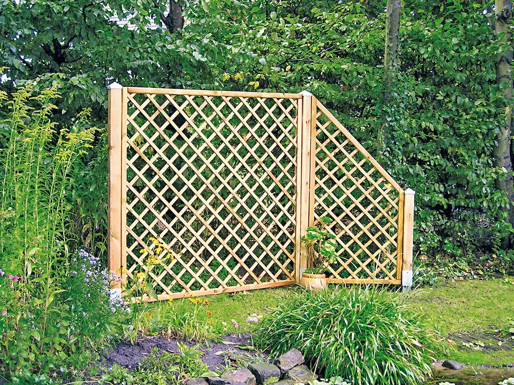 Diagonal-Rankzaun gr&uuml;n