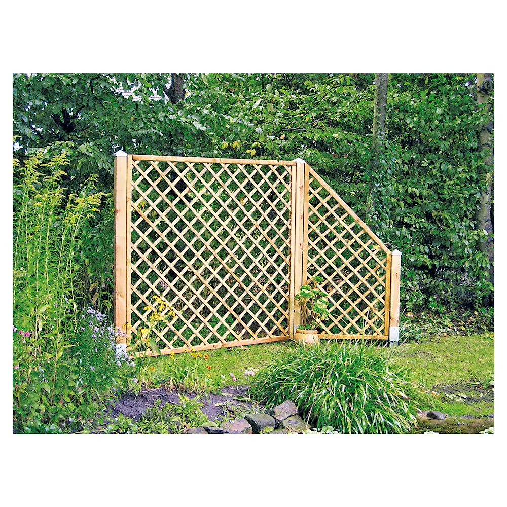 Diagonal-Rankzaun Ecke